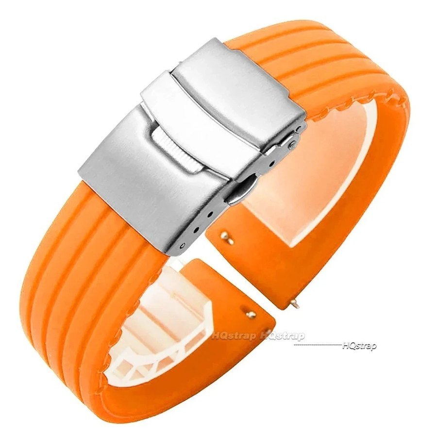 硅胶表带 折叠扣 18 20 22 24mm 通用